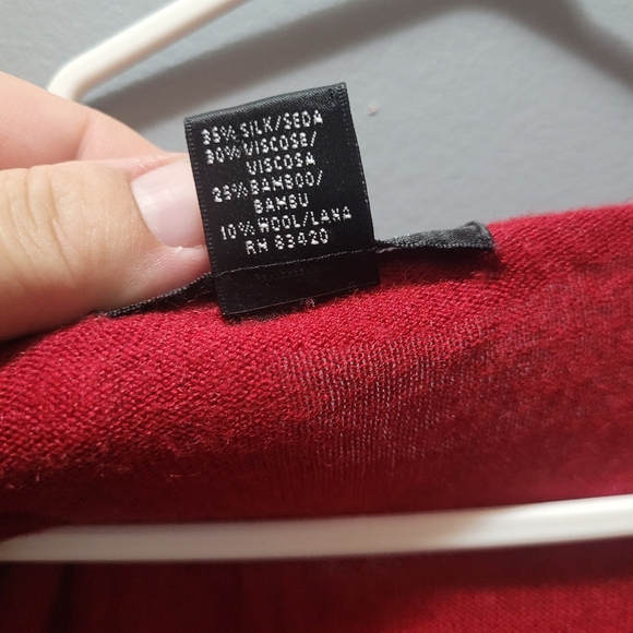 August Silk Red Sleeveless Silk Blend Tank Top M - Picture 4 of 5